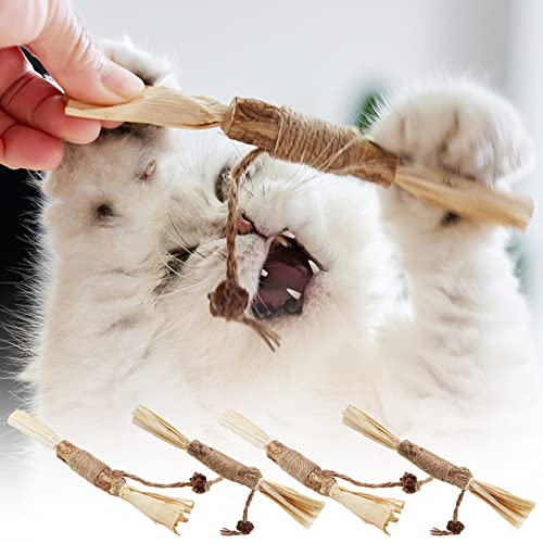 FUFRE Palitos de menta para gatos, juguete para gatos, 14 cm, para el cuidado dental y contra el mal aliento