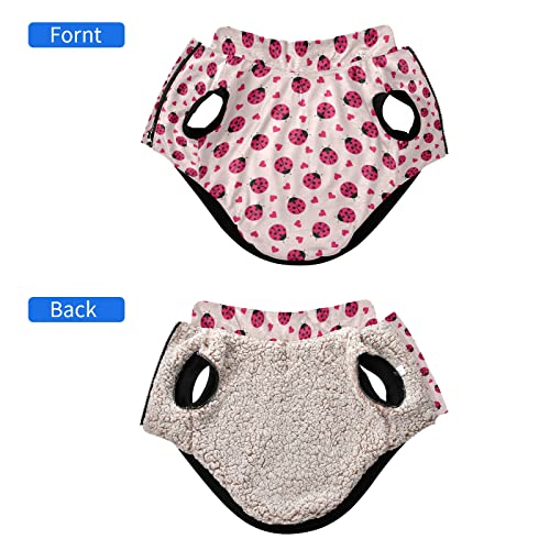 FULUHUAPIN Abrigos de clima frío para perros, abrigo acogedor a prueba de viento, abrigo cálido chaleco ropa para cachorros pequeños medianos y grandes, corazón de mariquita L 20311761