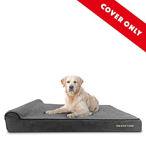 Funda exterior de repuesto para cama del perro, tela Oxford de calidad lavable, XXXL 162 x 111 x 15 cm (felpa gris)