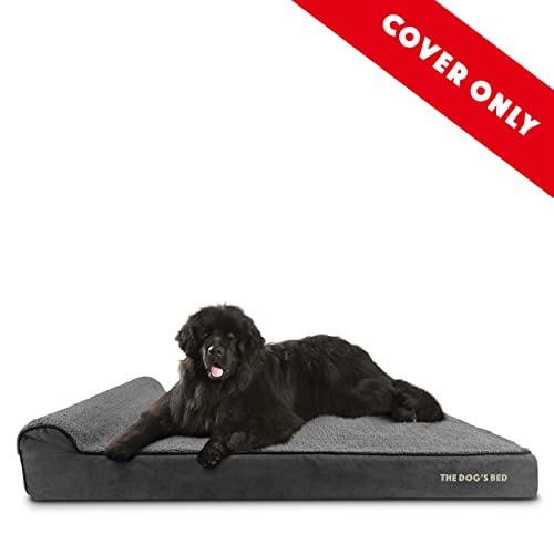 Funda exterior de repuesto para cama del perro, tela Oxford de calidad lavable, XXXL 162 x 111 x 15 cm (felpa gris)