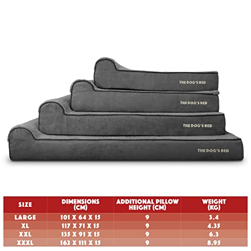Funda exterior de repuesto para cama del perro, tela Oxford de calidad lavable, XXXL 162 x 111 x 15 cm (felpa gris)