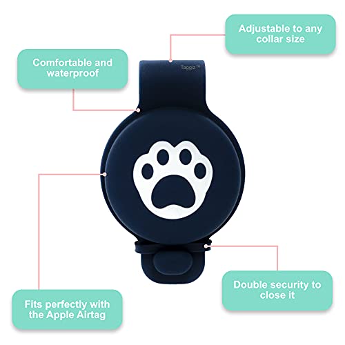 Funda protectora de silicona para Apple Airtag - Compatible con collares para perros y gatos - Rastreador GPS