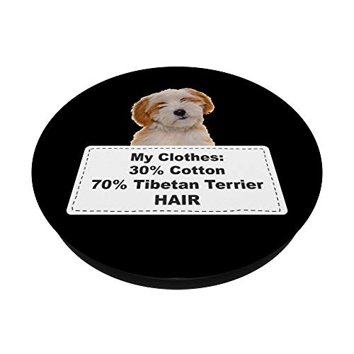 Funny Shedding Dog Tibetan terrier PopSockets PopGrip: Agarre intercambiable para Teléfonos y Tabletas