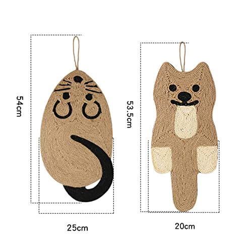 FURU Alfombrilla rascador para Gatos Sisal Natural Antideslizante EVA Gatito Colgando Rasguño Alfombra Almohadilla para rascar el Piso del Gato Alfombra Protectora Sofá Alfombrilla para rascar Gatos