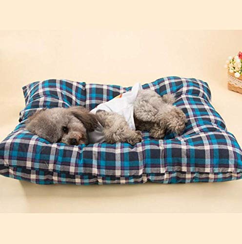 FVNJHL Engrosamiento de celosía de algodón Perro Gato Estera casa Doble Cara Animal extraíble Lavable Mascota Gato Aire Acondicionado Cama 52 * 44 cm