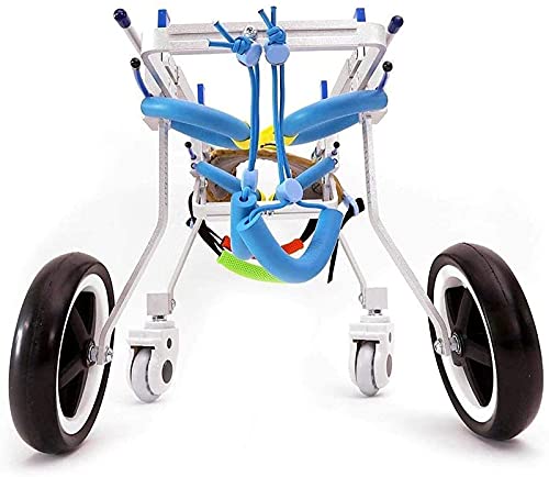 FXBFAG Patinete Ajustable para Perros, Silla de Ruedas para Perros de 4 Ruedas, se Adapta a 2 kg (4,4 LB) a 50 kg (110 LB), Mascota, Gato, Cachorro, Beagle, Pastor, parálisis, Patas traseras Lesion