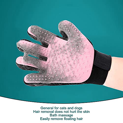 Fyfjur 4 Piezas Guantes de Aseo para Mascotas, Guante Quita pelos de Perro, Manopla Gato, Manopla Perro, Guante para Cepillos para Quitar el Pelo, Cepillo para Pelo de Gato, Guante para Masaje