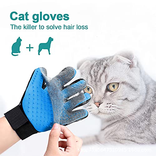 Fyfjur 4 Piezas Guantes de Aseo para Mascotas, Guante Quita pelos de Perro, Manopla Gato, Manopla Perro, Guante para Cepillos para Quitar el Pelo, Cepillo para Pelo de Gato, Guante para Masaje