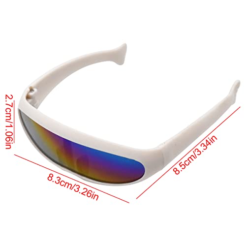 Gafas de Sol para Perros, Xiuyer 2pcs Protección de Ojos para Mascotas, Impermeable Protector Ocular, Gafas Seguridad para Perros, Plástico Gafas de Sol para Perros Pequeños/Medianos (Blanco)