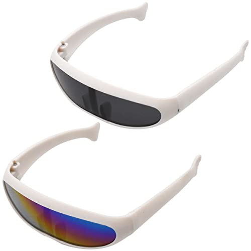 Gafas de Sol para Perros, Xiuyer 2pcs Protección de Ojos para Mascotas, Impermeable Protector Ocular, Gafas Seguridad para Perros, Plástico Gafas de Sol para Perros Pequeños/Medianos (Blanco)