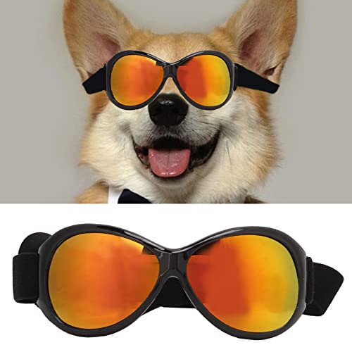 Gafas para Mascotas, Resistente Al Viento, Duraderas, Ajustables, Protección para los Ojos, Gafas para Mascotas, Gafas para los Ojos, PC, a Prueba de Sol para Gatos(Rojo negro)