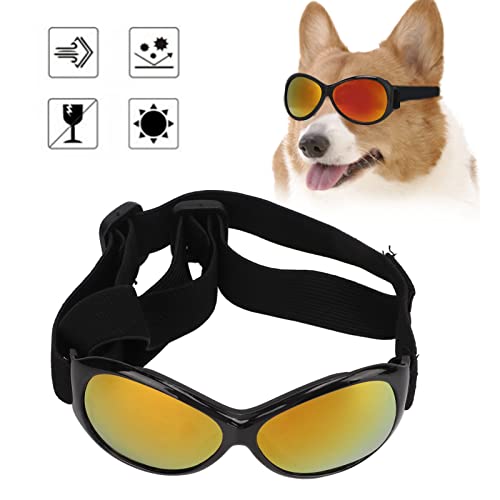 Gafas para Mascotas, Resistente Al Viento, Duraderas, Ajustables, Protección para los Ojos, Gafas para Mascotas, Gafas para los Ojos, PC, a Prueba de Sol para Gatos(Rojo negro)