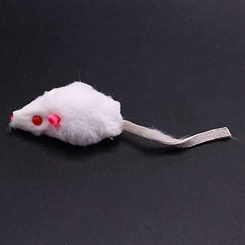 Gallaxy Ratones de Piel de Conejo Real Juguetes para Gatos Juguetes para Mascotas Juguetes para NiñOs Paquete de 12