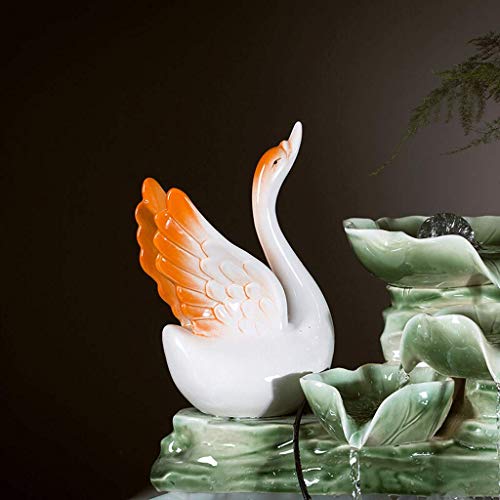 GaoF Acuario, pecera Creativo Hecho a Mano de cerámica pecera Acuario Fuente de Agua humidificación atomizada Sala de Estar pecera decoración Acuario vacío