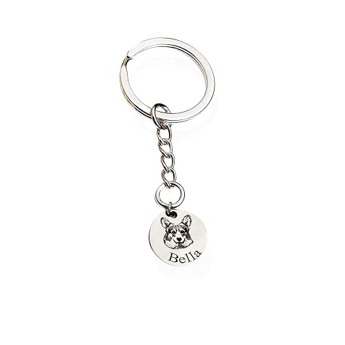 GAR Llavero personalizado con foto grabada de perro Animal, regalos conmemorativos para mascotas para mujeres, el mejor regalo para Amiga, regalo para novio
