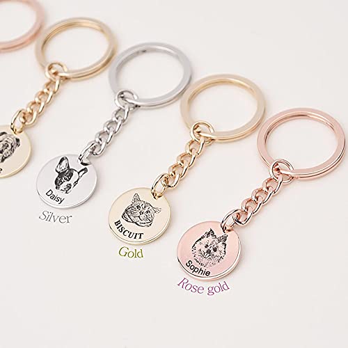GAR Llavero personalizado con foto grabada de perro Animal, regalos conmemorativos para mascotas para mujeres, el mejor regalo para Amiga, regalo para novio