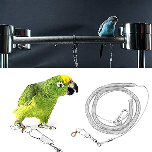 Garosa Cuerda de Entrenamiento voladora antimordida para pájaros de 6 m Kit de Correa para Mascotas Cuerda de Entrenamiento voladora antimordida al Aire Libre Color Aleatorio(4.5MM+6M)