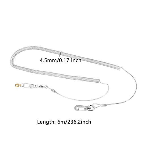 Garosa Cuerda de Entrenamiento voladora antimordida para pájaros de 6 m Kit de Correa para Mascotas Cuerda de Entrenamiento voladora antimordida al Aire Libre Color Aleatorio(4.5MM+6M)