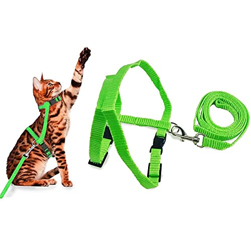 Gatito ArnéS Antiescape Ajustable Arnes Gato Antiescape Ajustable Respirante PequeñA Chaleco Gato Cuerda TraccióN para Gatos,Fuerte Resistencia A La TraccióN,CóModa Llevar,Resistente Y Duradera (A)