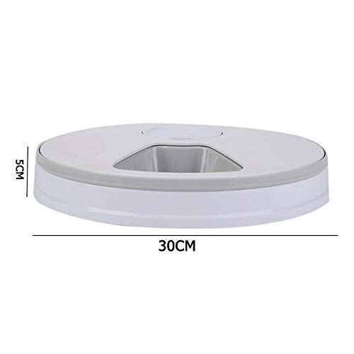 Gato Comedero Suministros alimentador automático de Mascotas alimentador de sincronización del Gato del Perro eléctrico dispensador de Alimentos Secos for Mascotas Cuenco Comedero (Color : White)