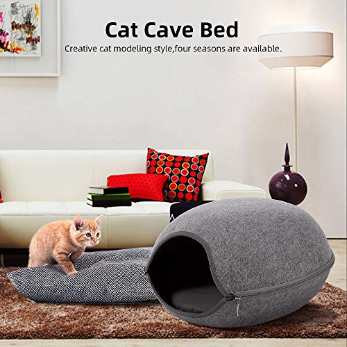Gato Cueva de mascotas, Cama cueva de gato para gatos Gatitos Mascotas, Casa para Gatos Interior, Lujo Cama para Gatos/Perros Pequeños/Animal Doméstico