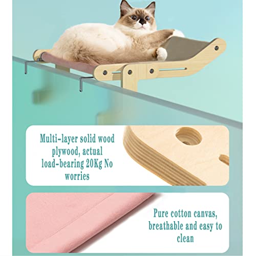 Gato Gatito Mascota Animal Colgante de Lujo radiador Cama - cálida Lona de algodón Cesta Cuna Hamaca - Estructura de Madera Maciza Resistente y Duradera,Azul