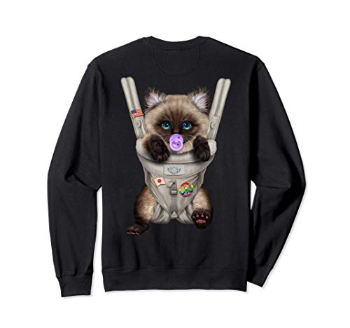 Gato siamés con chupete en portabebé Sudadera