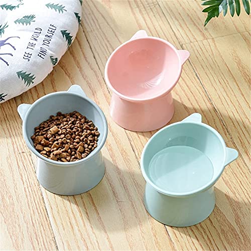 Gatos Dogs Bowl 45 Grados Tildado Alimentación Contenedor Antideslizante Base Mascota Alimentador de Agua Safeaguard Cuello Pet Port por Puppy GATTE Utensils (Color : C)