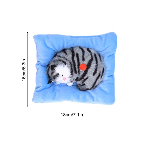 Gatos Falsos, Juguete de Felpa para Gatos Durmientes, Simulación Interactiva, Relajante, Realista con Carbón Activo para la Decoración del Hogar(Gato Gris carbón Activado)