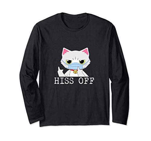 Gatos Hiss Off divertido gato con máscara Mamá gata regalo Manga Larga