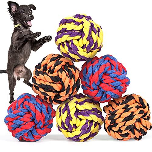 G.C 6 Pack Juguetes perros Grandes Resistentes, Juguet de Cuerda para Perros Indestructible, Cepillo de Dientes para Cachorros de Perro Pequeños Medianos, Interactivo Mascotas Masticar Juego