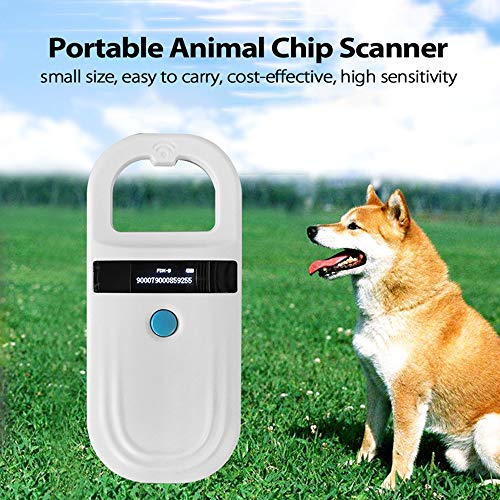 Geevorks Lector para Mascotas,134,2 KHz Escáner de Microchip para Mascota,Lector de Microchip para Escáner de Mascotas Admite la Lectura de Etiquetas ID64, FDX-B (ISO11784 / 85), etc.