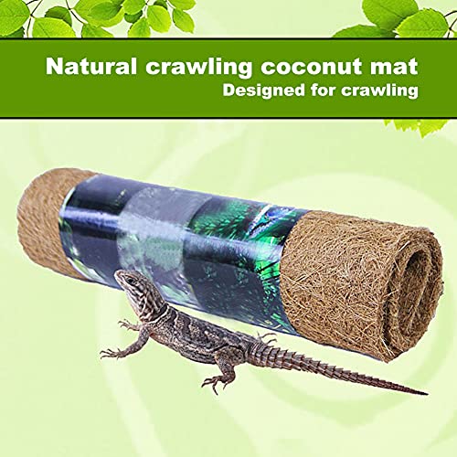 GeKLok Alfombra de reptil, fibra de coco Reptiles, forro hidratante de fibra de coco lagarto serpiente terrario para mascotas Reptiles alfombra (tamaño: 80 x 40 cm)
