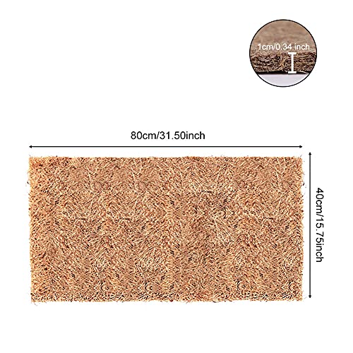 GeKLok Alfombra de reptil, fibra de coco Reptiles, forro hidratante de fibra de coco lagarto serpiente terrario para mascotas Reptiles alfombra (tamaño: 80 x 40 cm)