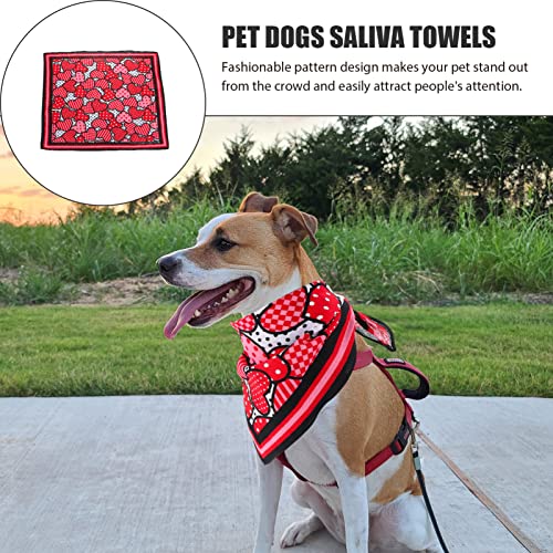 Generic Pañuelo para perro, bufanda para mascotas, babero, pañuelo para el día de San Valentín, boda, tamaño mediano, gatos, perros, accesorios, color rojo