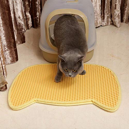 gengxinxin Alfombra De Arena para Gatos De Dos Pisos Forma De Panda Alfombra De Nido De Abeja para Mascotas Ecológica para Perros Cats-Black_it Arena para Gatos