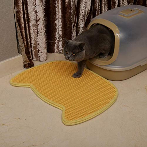 gengxinxin Alfombra De Arena para Gatos De Dos Pisos Forma De Panda Alfombra De Nido De Abeja para Mascotas Ecológica para Perros Cats-Black_it Arena para Gatos