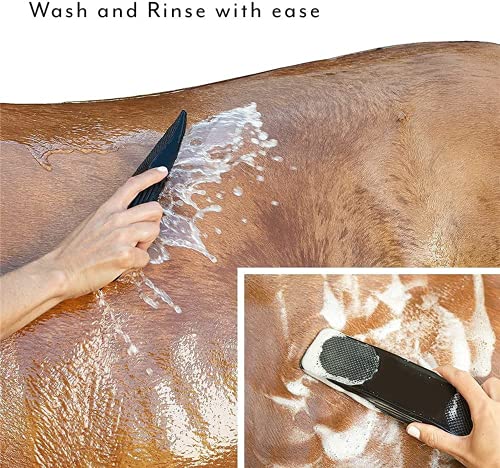 Gentle Groomer - Original for Horses Dogs 6-in-1 Shedding Grooming Massage,Horses Neat Pet Grooming Brush, Strip Hair Gentle Groomer for Horses, Horse Tack Easy To Clean