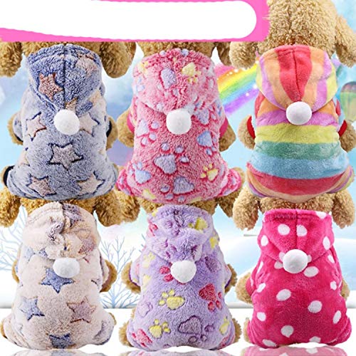 GFFGA Ropa para Perros de Franela Ropa para Mascotas para Perros Mono Abrigo Suave para Gatos Chaqueta Traje para Mascotas para Perros Ropa para Mascotas Chihuahua Abrigo de Lana-Morado, XXL