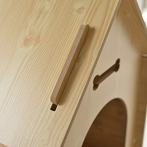 GFFTYX Casa del animal doméstico del perro - caseta de perro de madera for todas las estaciones.Casa Estilo casa del animal doméstico.Diseño tipo clip.4 tamaños for elegir.Casa Refugio for Animales de
