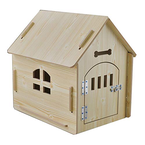 GFFTYX Casa del animal doméstico del perro - caseta de perro de madera for todas las estaciones.Casa Estilo casa del animal doméstico.Diseño tipo clip.4 tamaños for elegir.Casa Refugio for Animales de