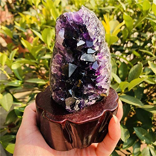 GHJGHJ Adornos Decoración Natural de la Cueva de la Cueva del Uruguay Natural Uruguay de la púrpura Natural (Size : 300 400g)