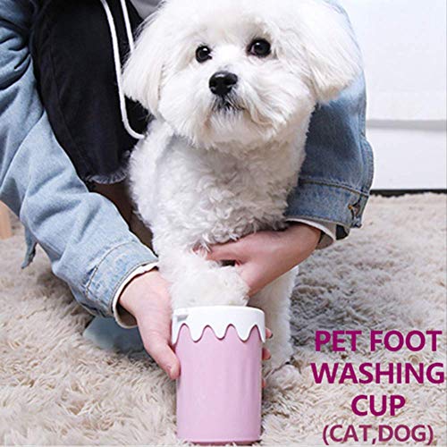GJNVBDZSF Taza de Lavado Taza de Limpieza fácil Herramienta de Lavado de pies Gato Perro Mascotas extraíbles Lavado de la Taza del pie