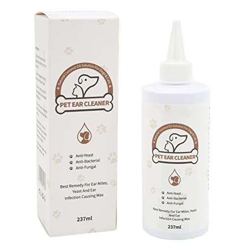 GLOGLOW Limpiador ótico para Perros de 237 Ml, Limpiador de Oídos para Gatos, Suministros de Limpieza de Oídos para Mascotas para Mejorar la Infección Y el Olor de los Oídos en Mascotas
