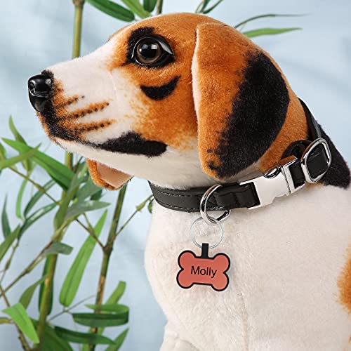 Glooraca Etiquetas de perro grabadas para mascotas con grabado personalizado Etiquetas de identificación para mascotas con etiqueta de identificación personalizada de silicona personalizada