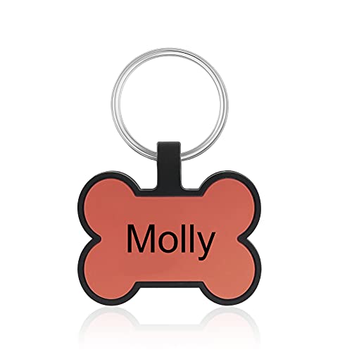Glooraca Etiquetas de perro grabadas para mascotas con grabado personalizado Etiquetas de identificación para mascotas con etiqueta de identificación personalizada de silicona personalizada