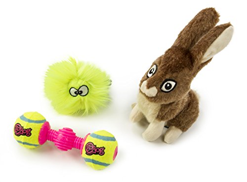 goDog 3Count Just for Me Furball - Juguete de peluche para perros