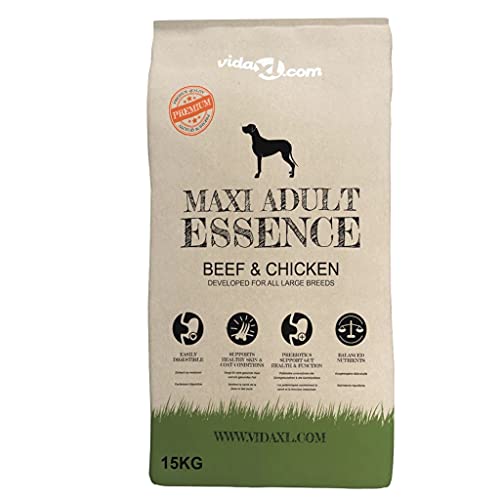 GOTOTOP 15kg Alimento Seco para Perros Adultos Pollo Y Ternera Rico en Prebióticos Fácilmente Digerible Nutrientes Equilibrados
