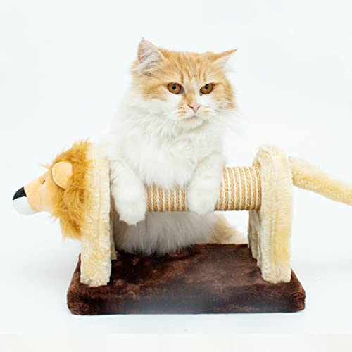 GOUDAN-QIU Árbol de Actividad de Gato de león, Torre de árbol de Gato con una Cola Vocal, Marco de Escalada de Gato Muebles de Arcilla de Muebles for Gatitos rasguños Post House Cat Play Tower Centro