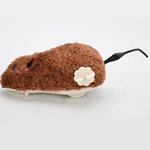 gqdlzgnyLL Divertidos Juguetes interactivos para Gatos, Mascotas, Perros, Gatos, Felpa, Divertido Juguete, ratón, Animal, Mecanismo de Cuerda, Primavera, Viento, Correr, Jugar, Regalo